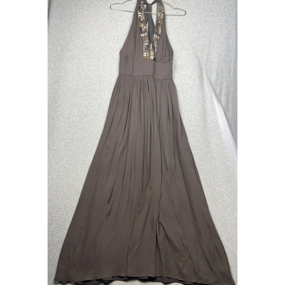 Banana Republic Brown Halter Maxi Sundress